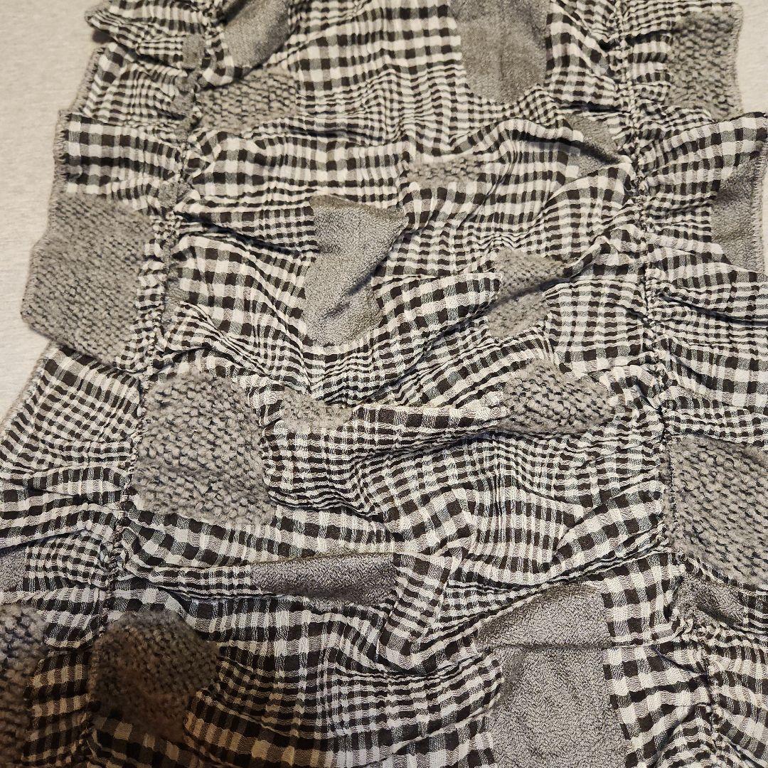 【オールシーズン】新品！m&kyoko　綿・ウールのリバーシブルストール レディース