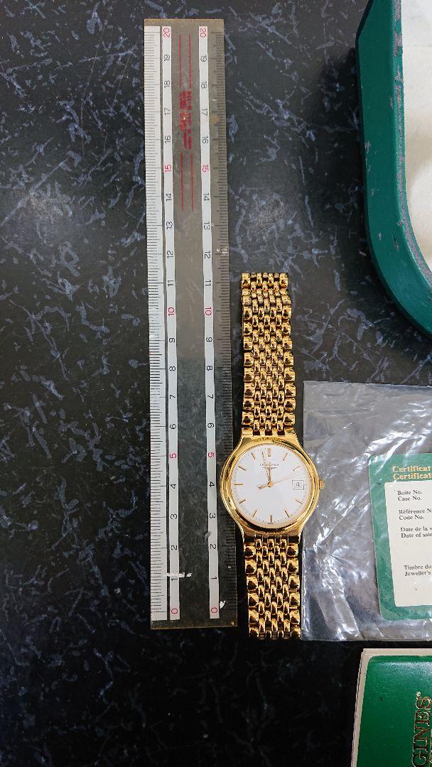 LONGINES L5.631.2 時計 金メッキメタルストラップ付き メンズ LONGINES L5.631.2 時計 金メッキメタルストラップ付き メンズ