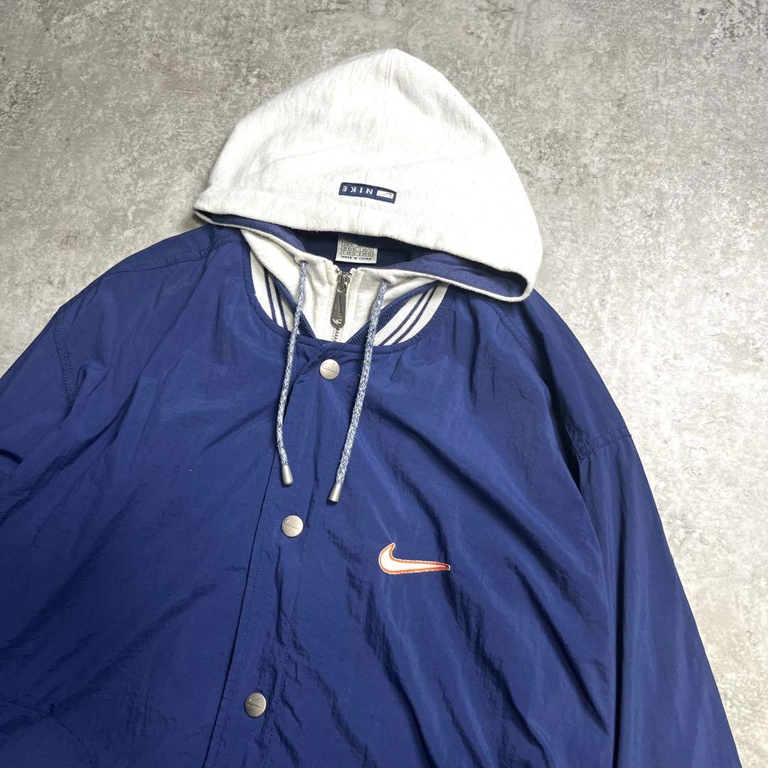 【入手困難】NIKE ナイロン パーカー ドッキング ブルゾン 90s M