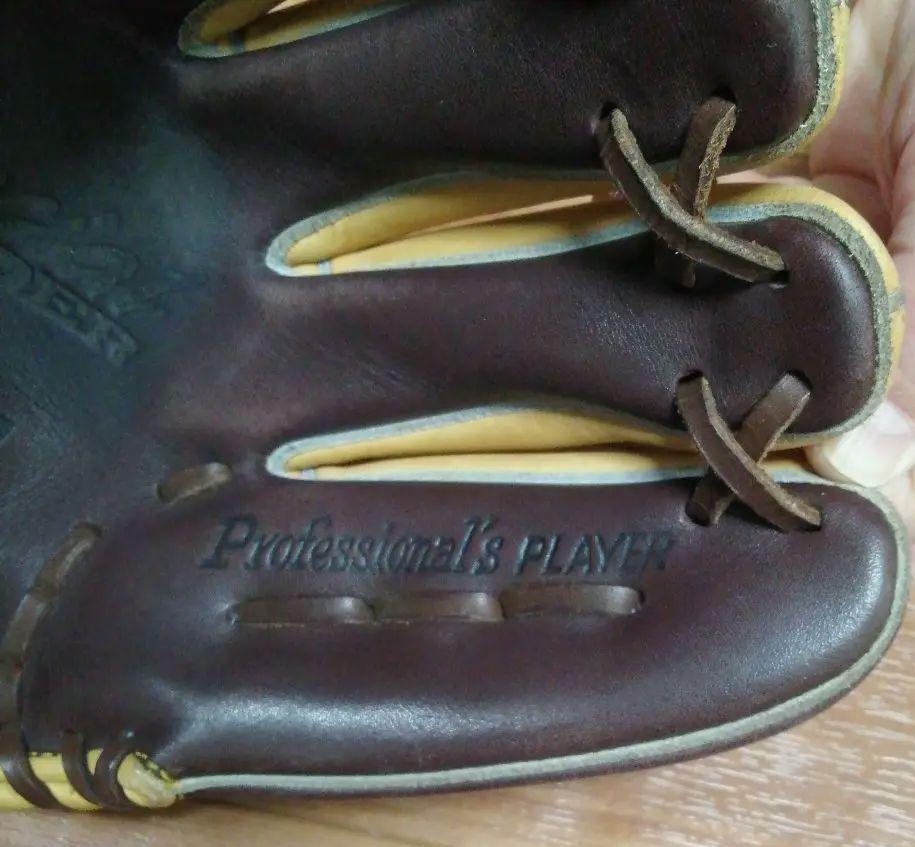 ハイゴールド軟式野球グローブ　内野手用　ベージュ茶色