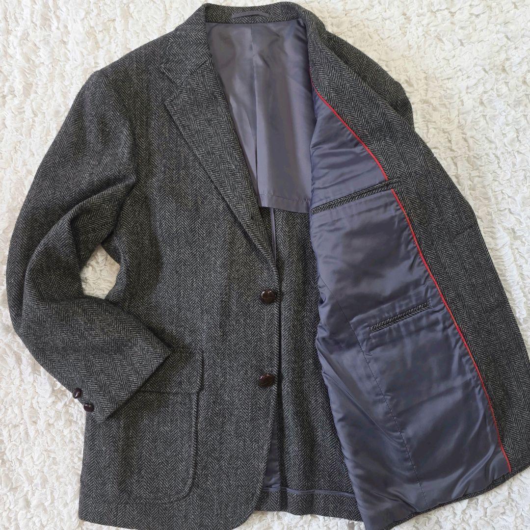 J.PRESS ヘリンボーン くるみボタン 段返り ウールL・J.PRESS