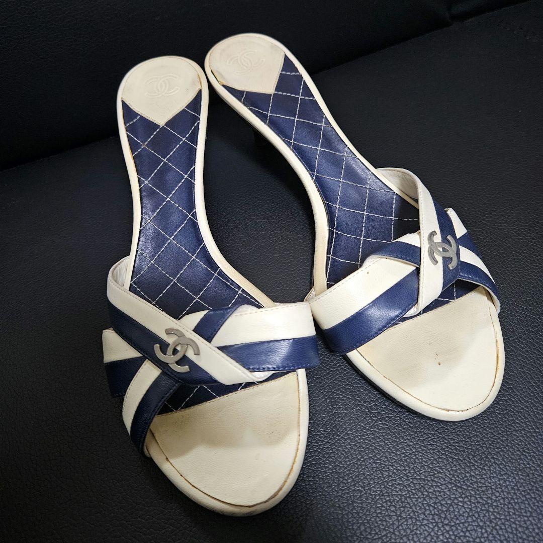 【中古】CHANEL シャネル ミュールサンダル サイズ23.5