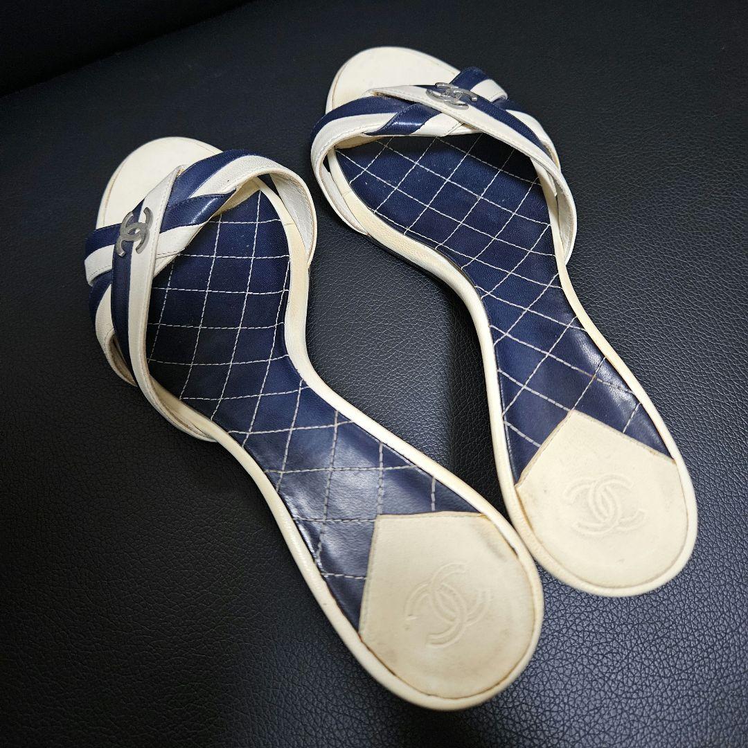 【中古】CHANEL シャネル ミュールサンダル サイズ23.5