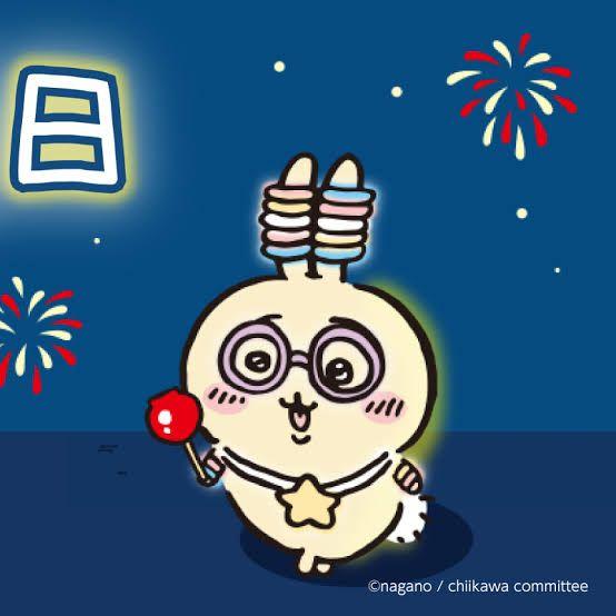 ちいかわ】ちいかわ縁日2023 りんご飴台紙付き缶バッジ うさぎ