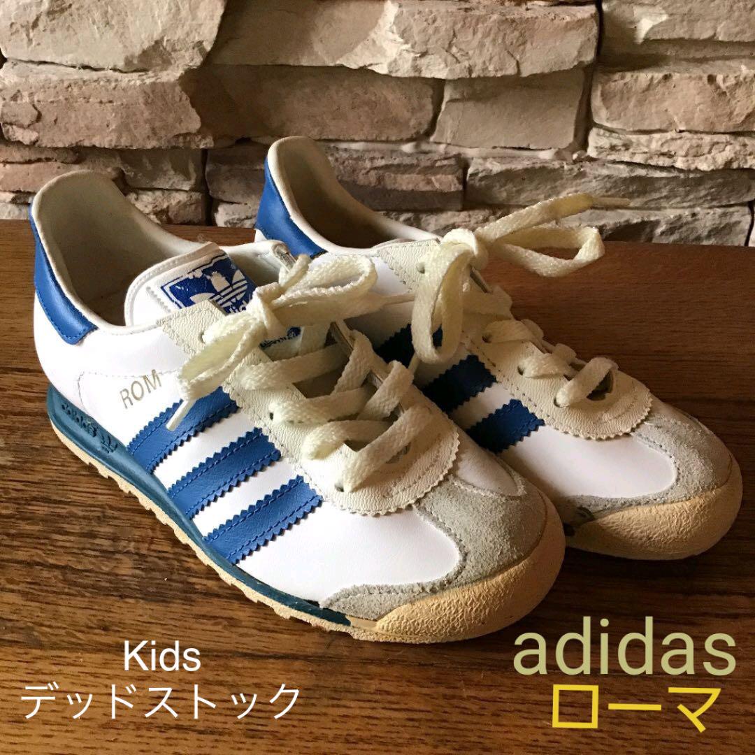 ブルー系 17cm以上100 安い Adidas ローマ ドイツ製 Kids デッドストック スニーカー ベビー キッズブルー系17cm以上 12 150 Karahe Com