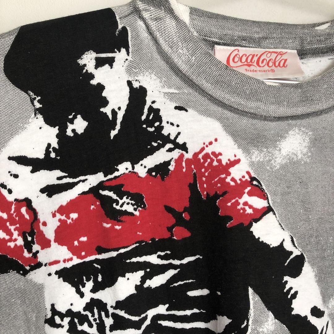 Coca Cola 手刷り Tシャツ サッカー