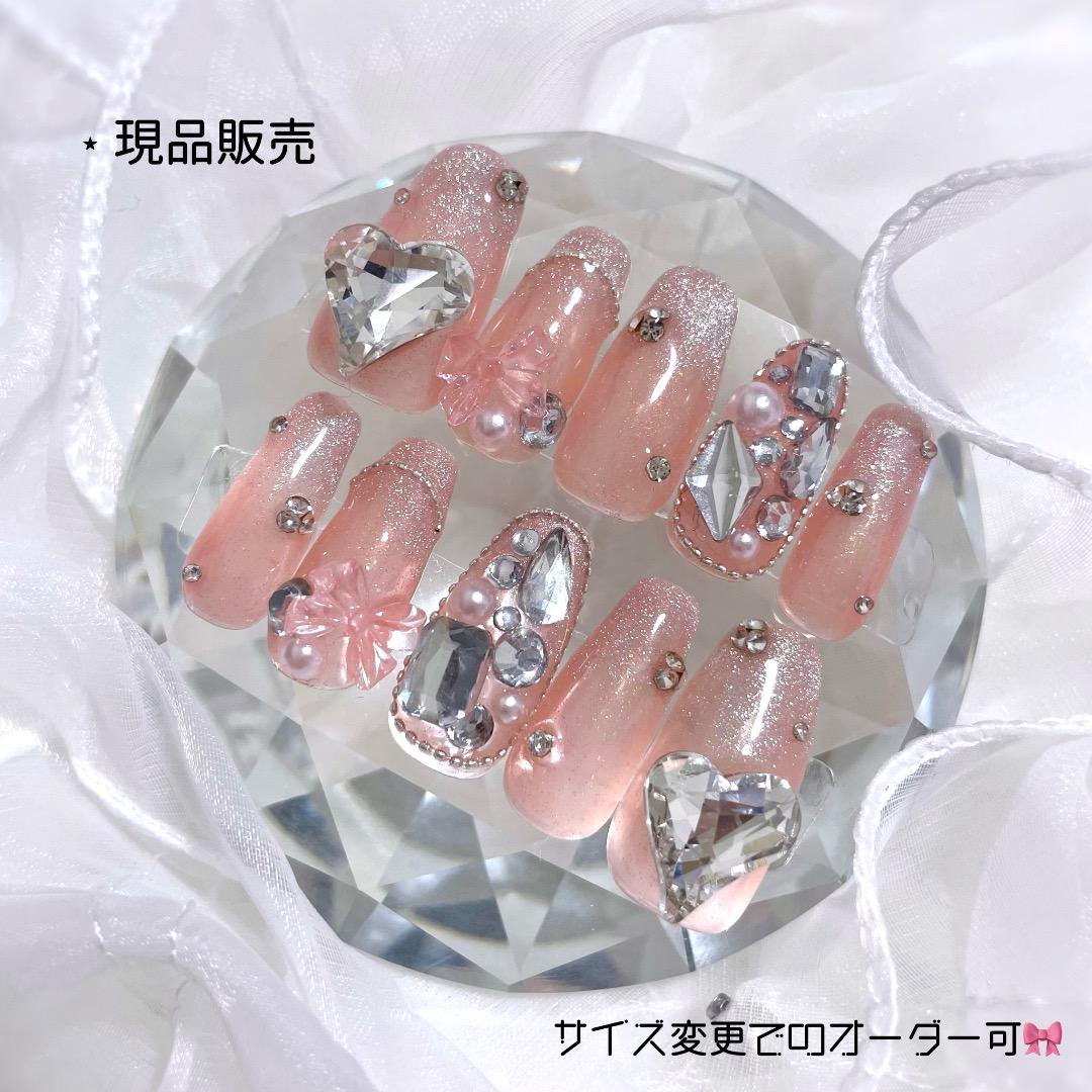 現品販売】ネイルチップ オタク 量産型 フレンチガーリー