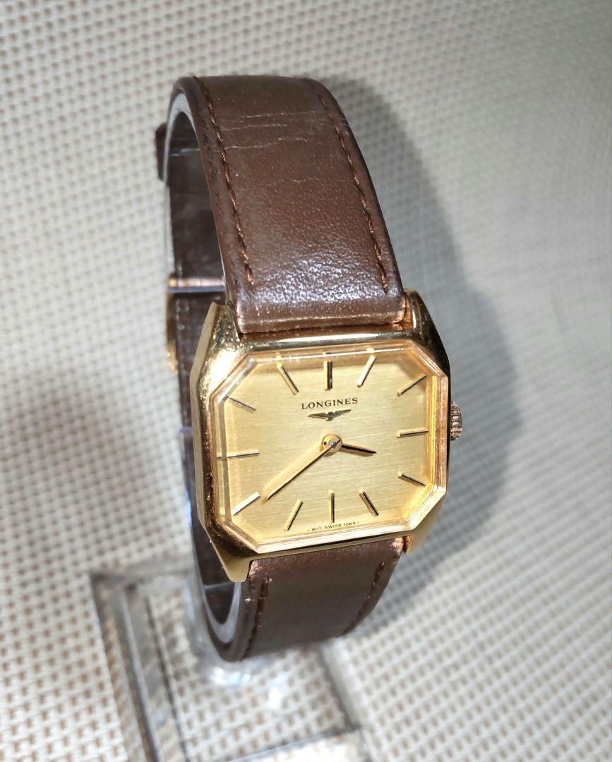 【稼働品】Longines 手巻き メンズ腕時計　ゴールドカラー