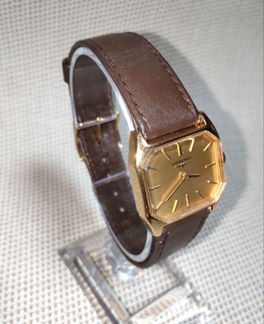 【稼働品】Longines 手巻き メンズ腕時計　ゴールドカラー