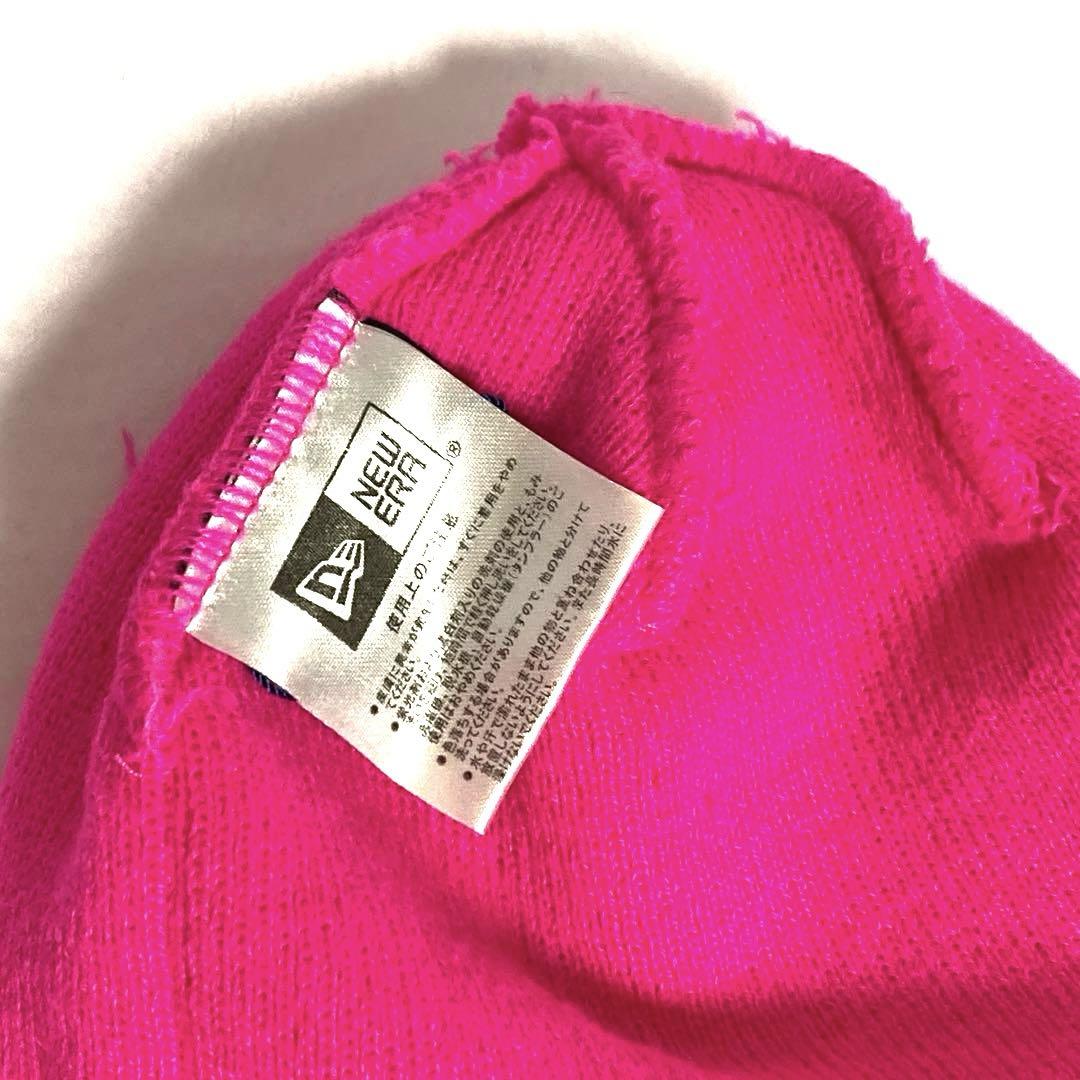 NEW ERA×Keith Haring ピンク ネオン キースヘリングニット帽