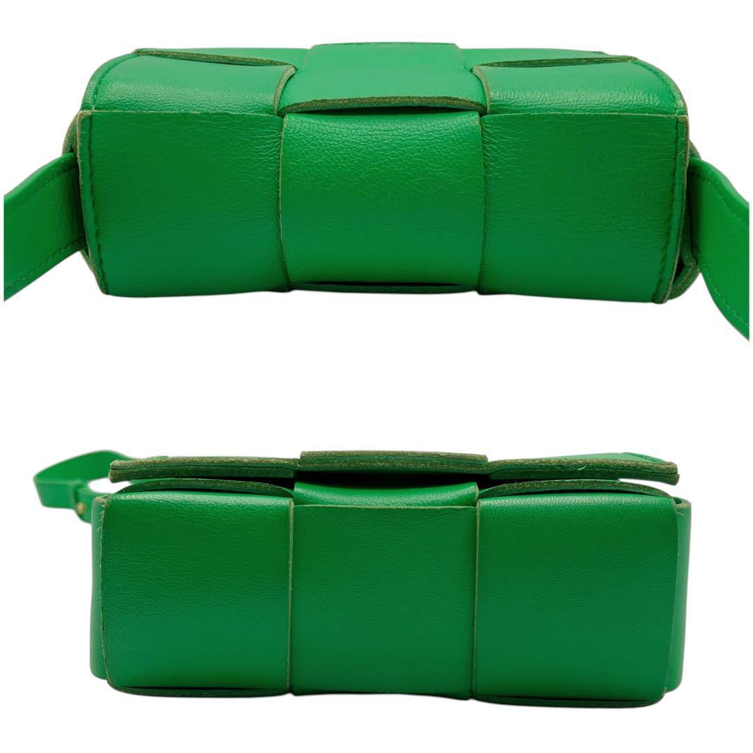 美品✨ ボッテガヴェネタ カセット ショルダーバッグ グリーン