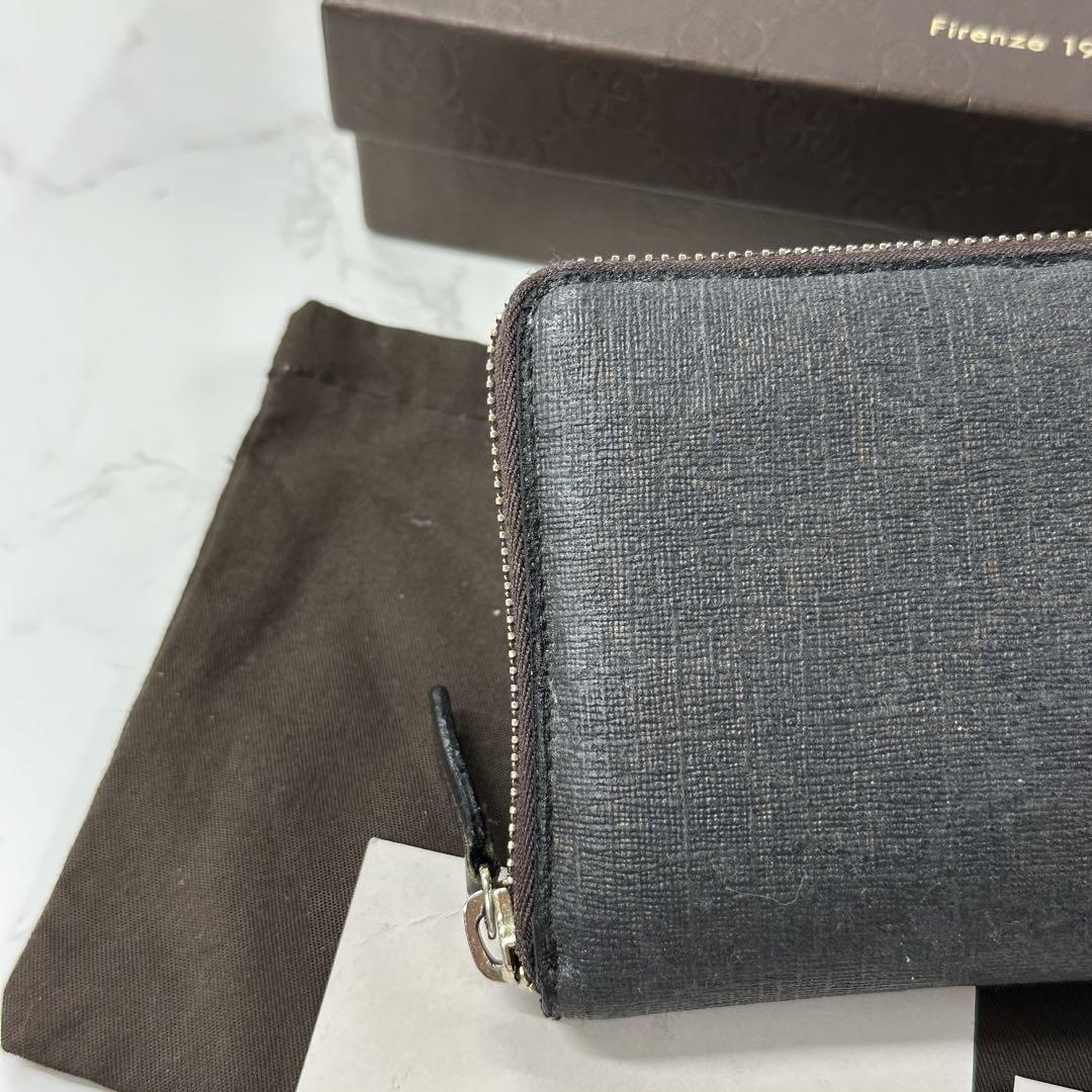 超良品‼️ グッチ　GUCCI 財布　長財布　GGスプリーム　ラウンドファスナー