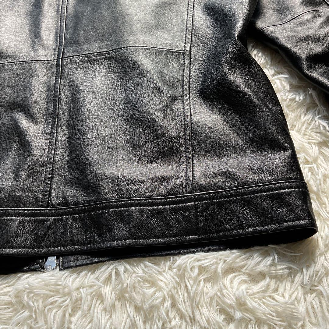 美品✨ラトルトラップ　レザージャケット　シングルライダース　羊革　黒　L