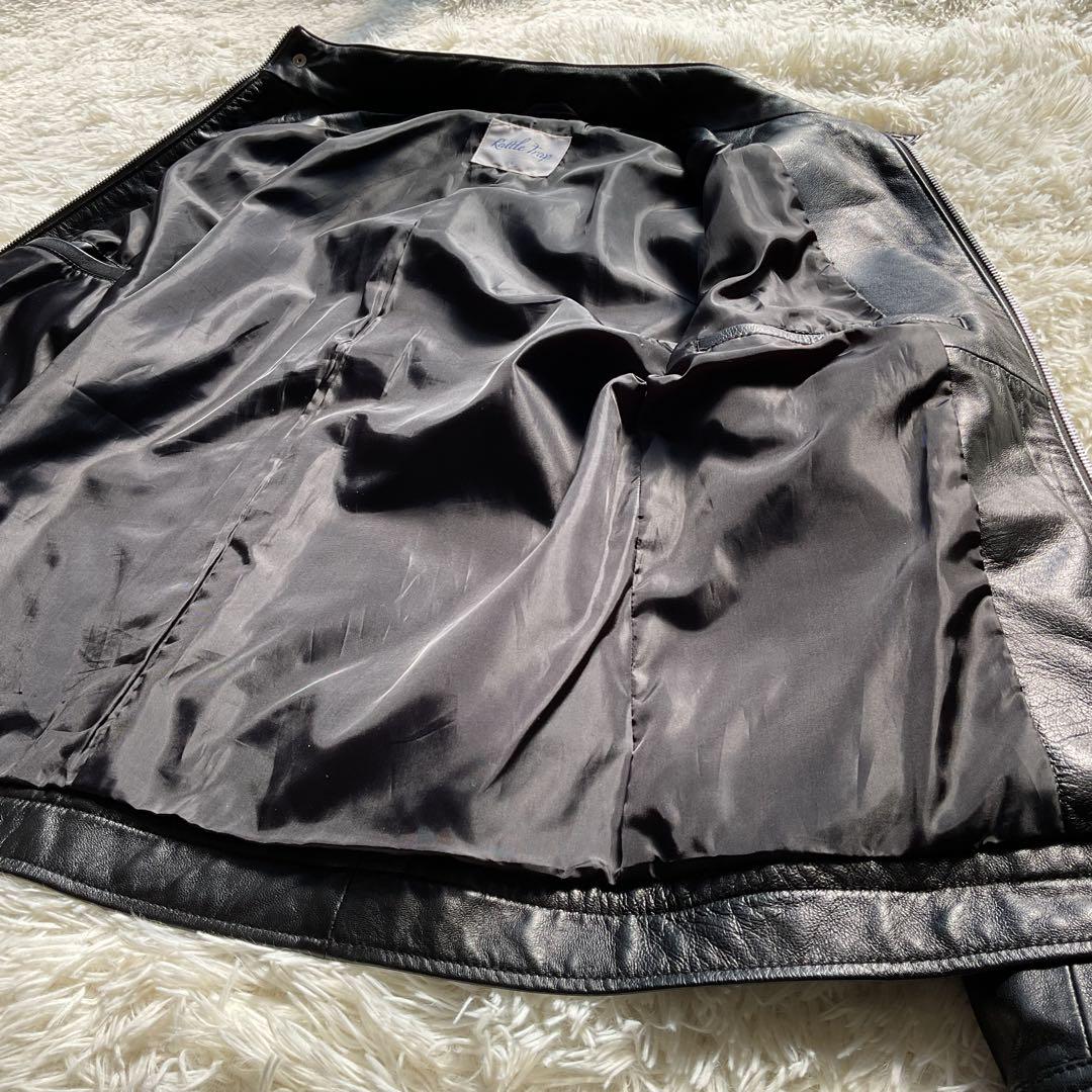美品✨ラトルトラップ　レザージャケット　シングルライダース　羊革　黒　L