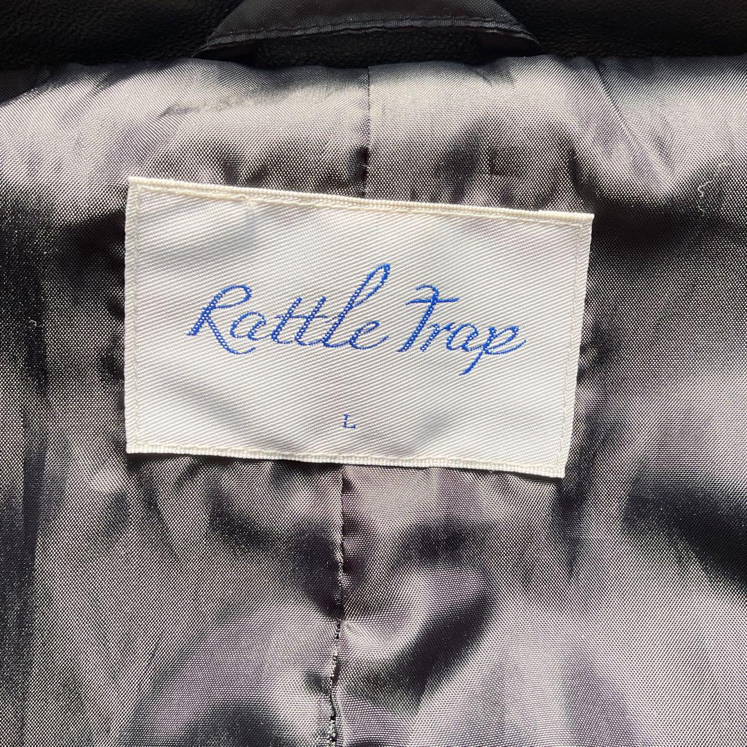 美品✨ラトルトラップ　レザージャケット　シングルライダース　羊革　黒　L