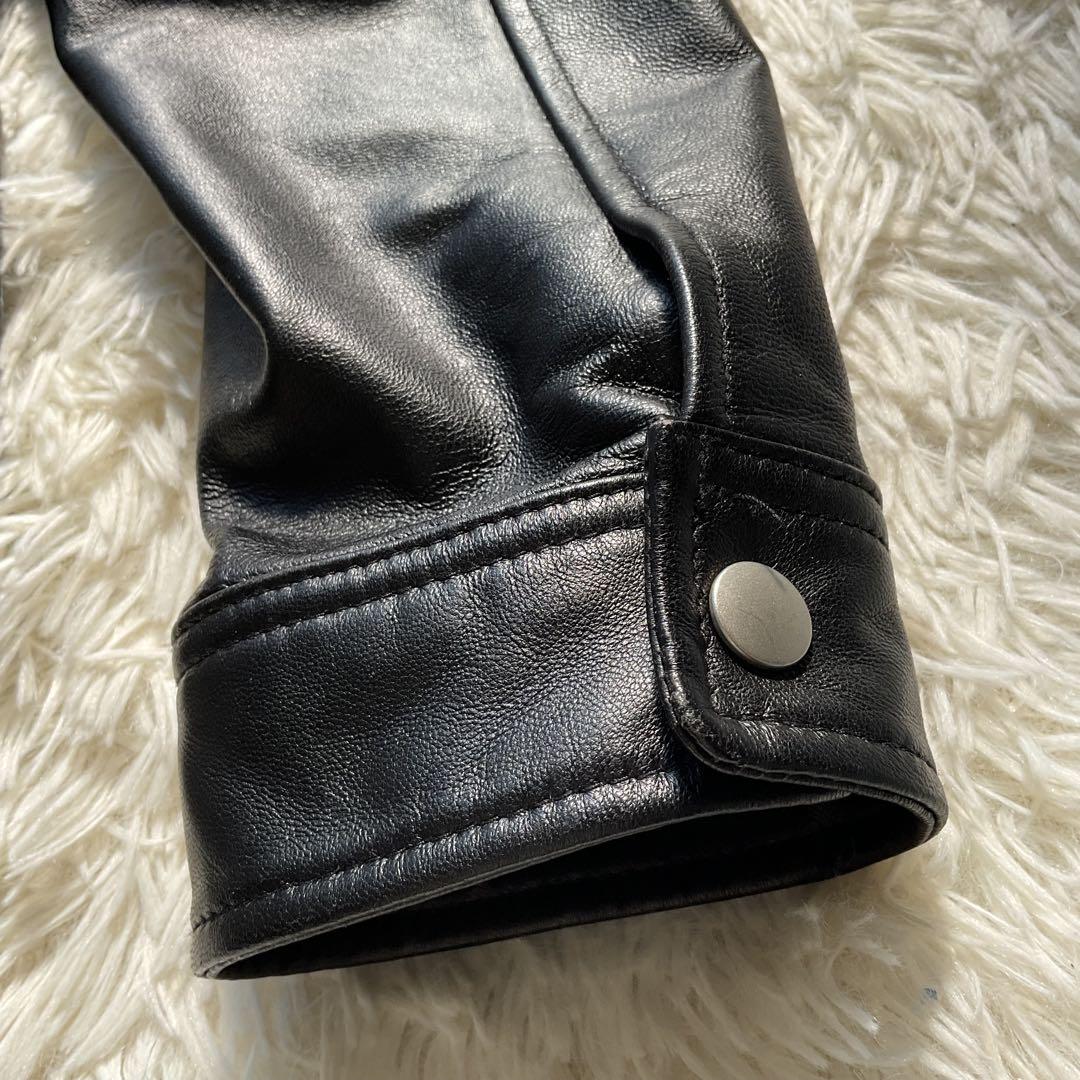 美品✨ラトルトラップ　レザージャケット　シングルライダース　羊革　黒　L