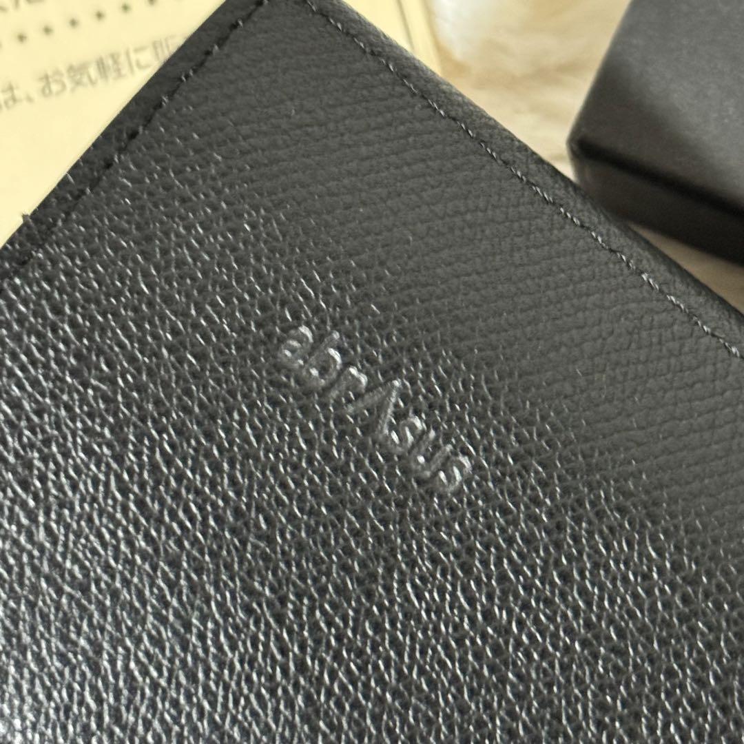 新品未使用✨　abrAsus アブラサス　薄い財布　A1101 ブラック　レザー