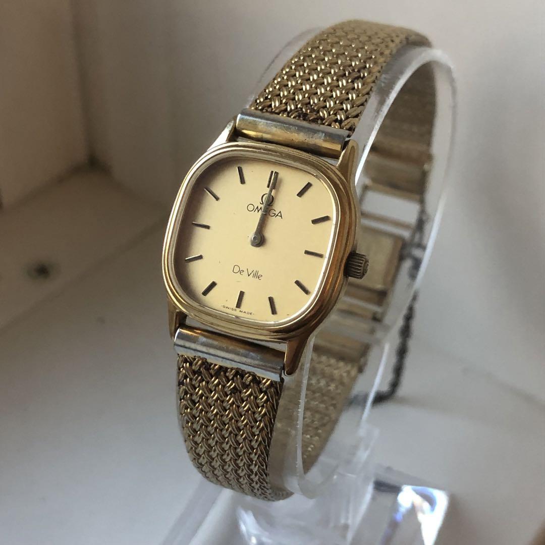 OMEGA De Ville オメガ デビル クォーツ ゴールドメッシュ時計