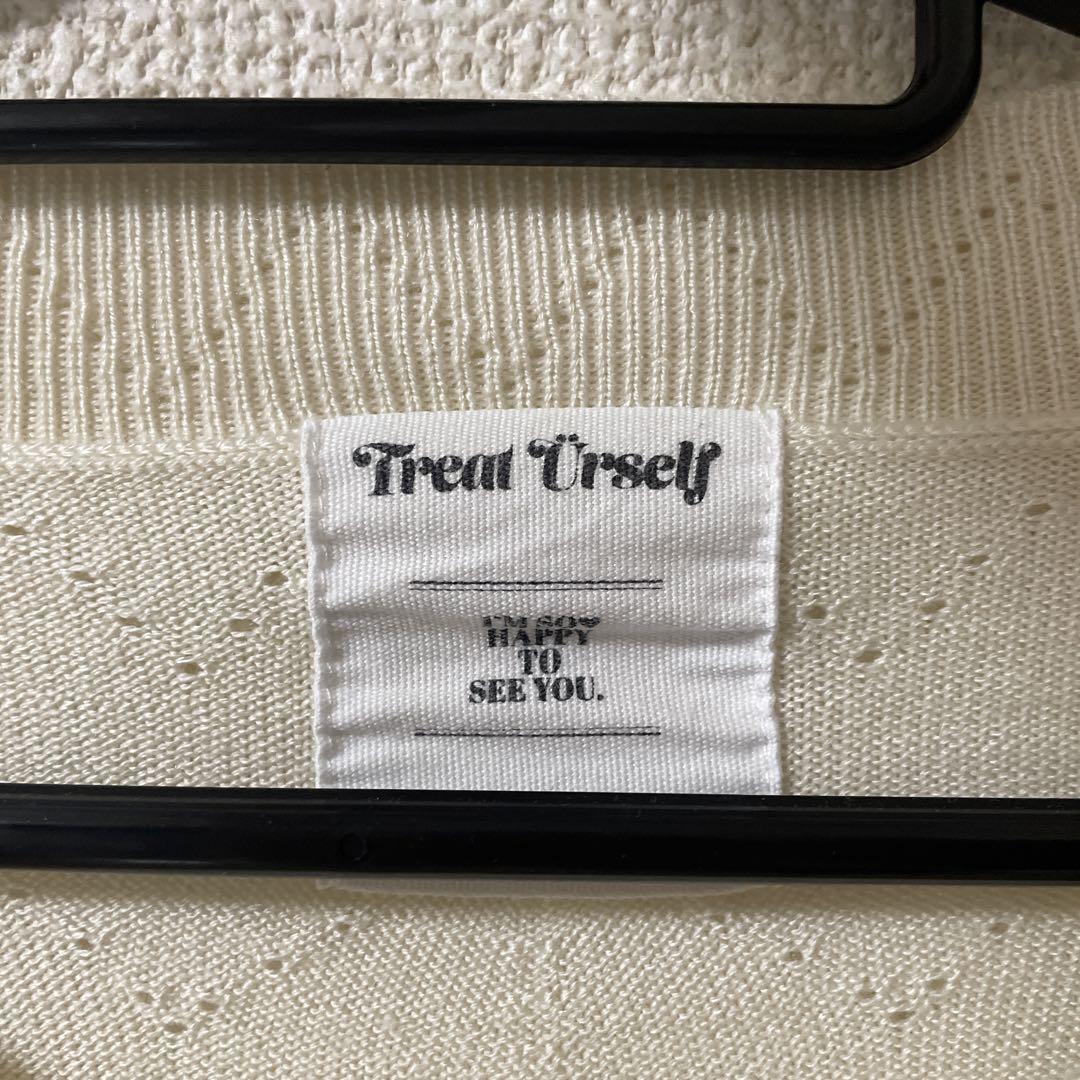 トリートユアセルフ ハート ボタン カーディガン Treaturself