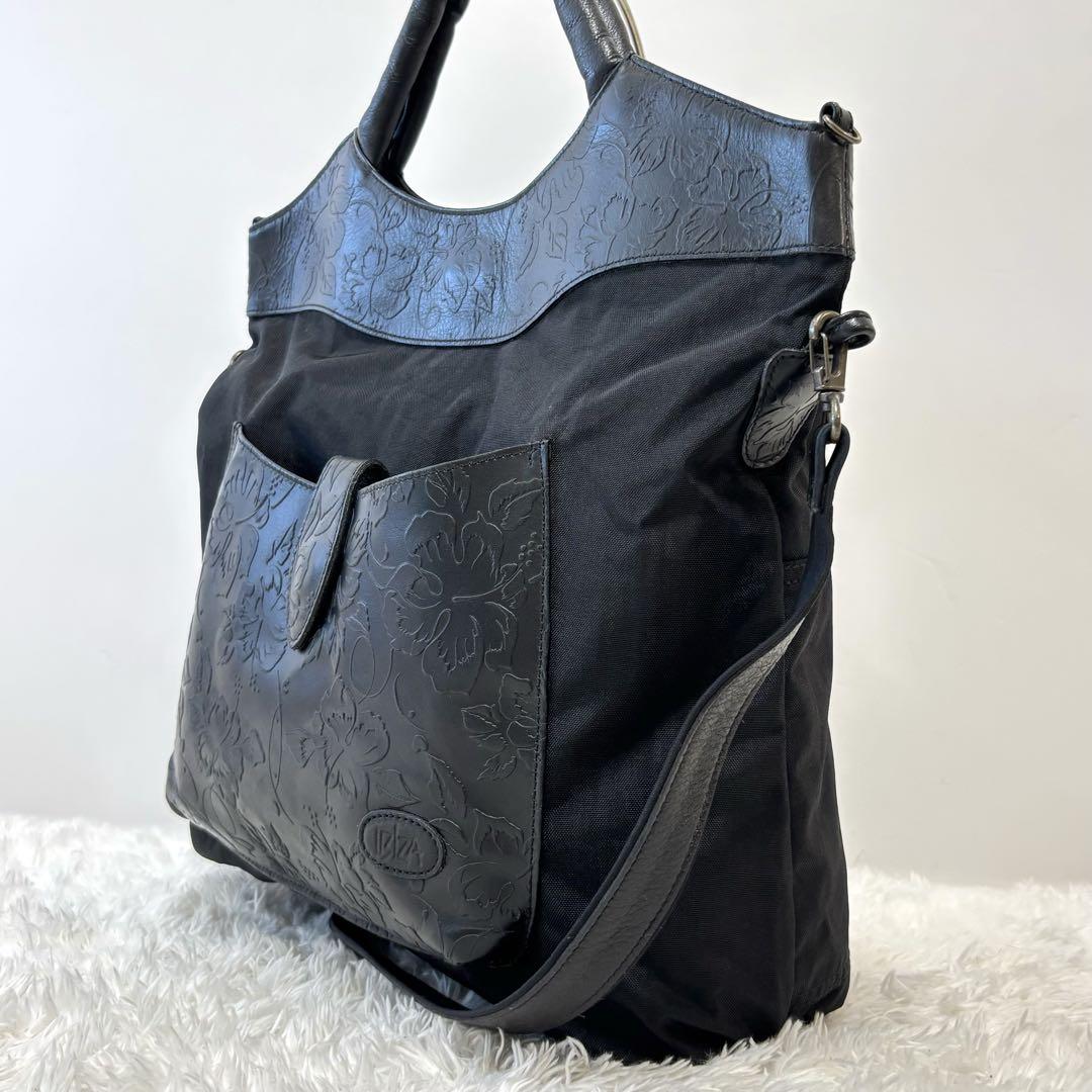 美品】 イビザ ショルダーバッグ トートバッグ 2way 花柄
