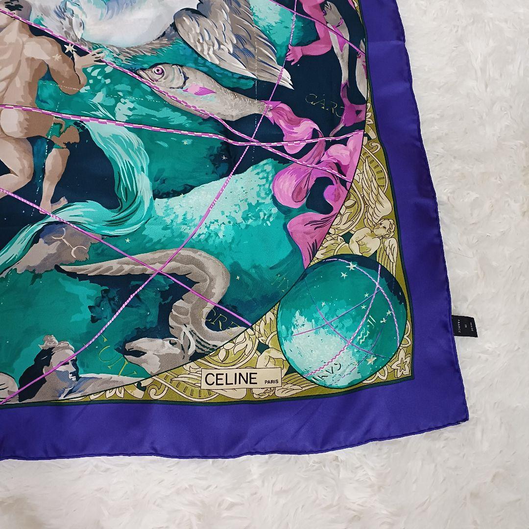 ☆美品☆CELINEセリーヌ スカーフ シルク100% 水瓶
