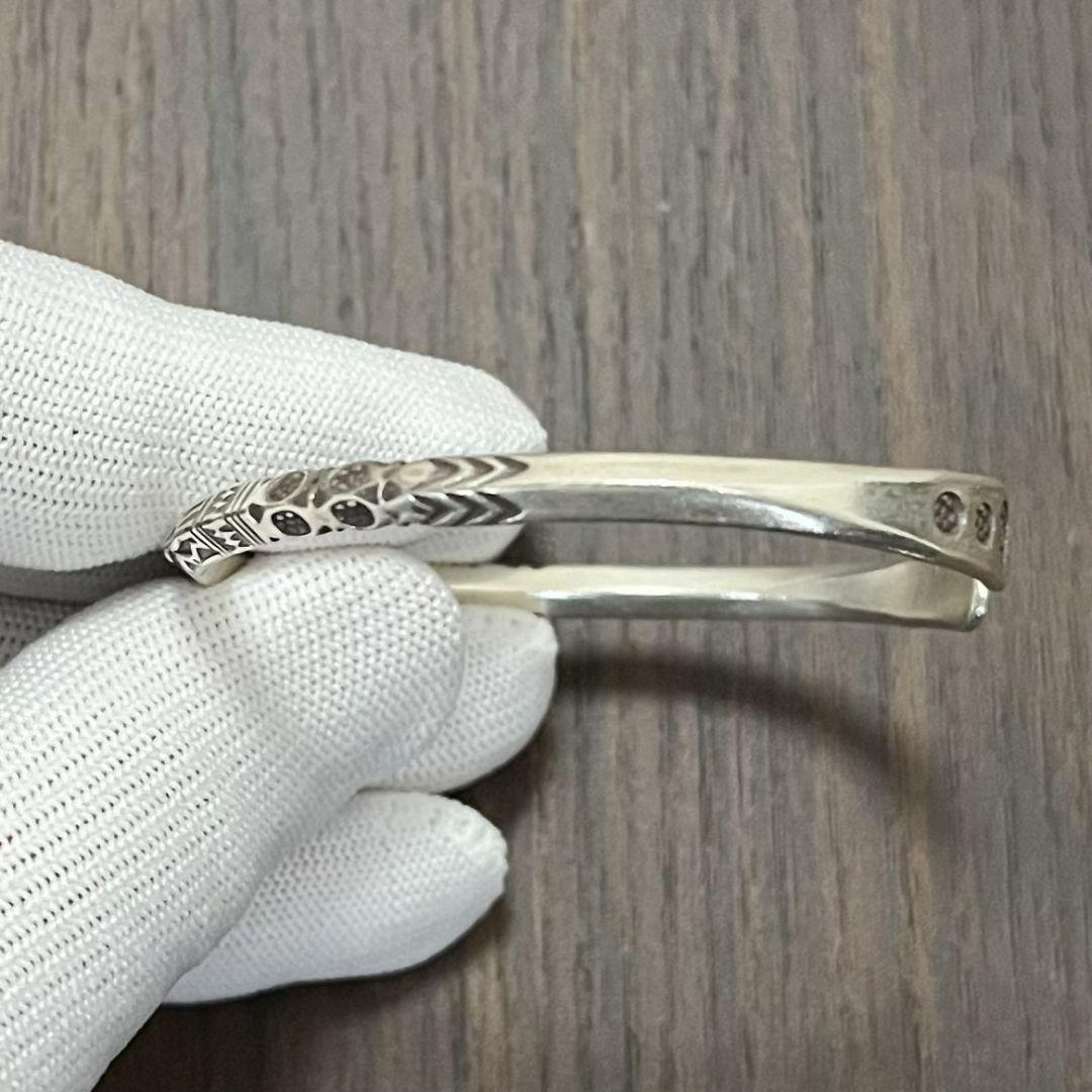 【新品・未使用】バングル カレンシルバー ハンドメイド 純銀97％ カレン族