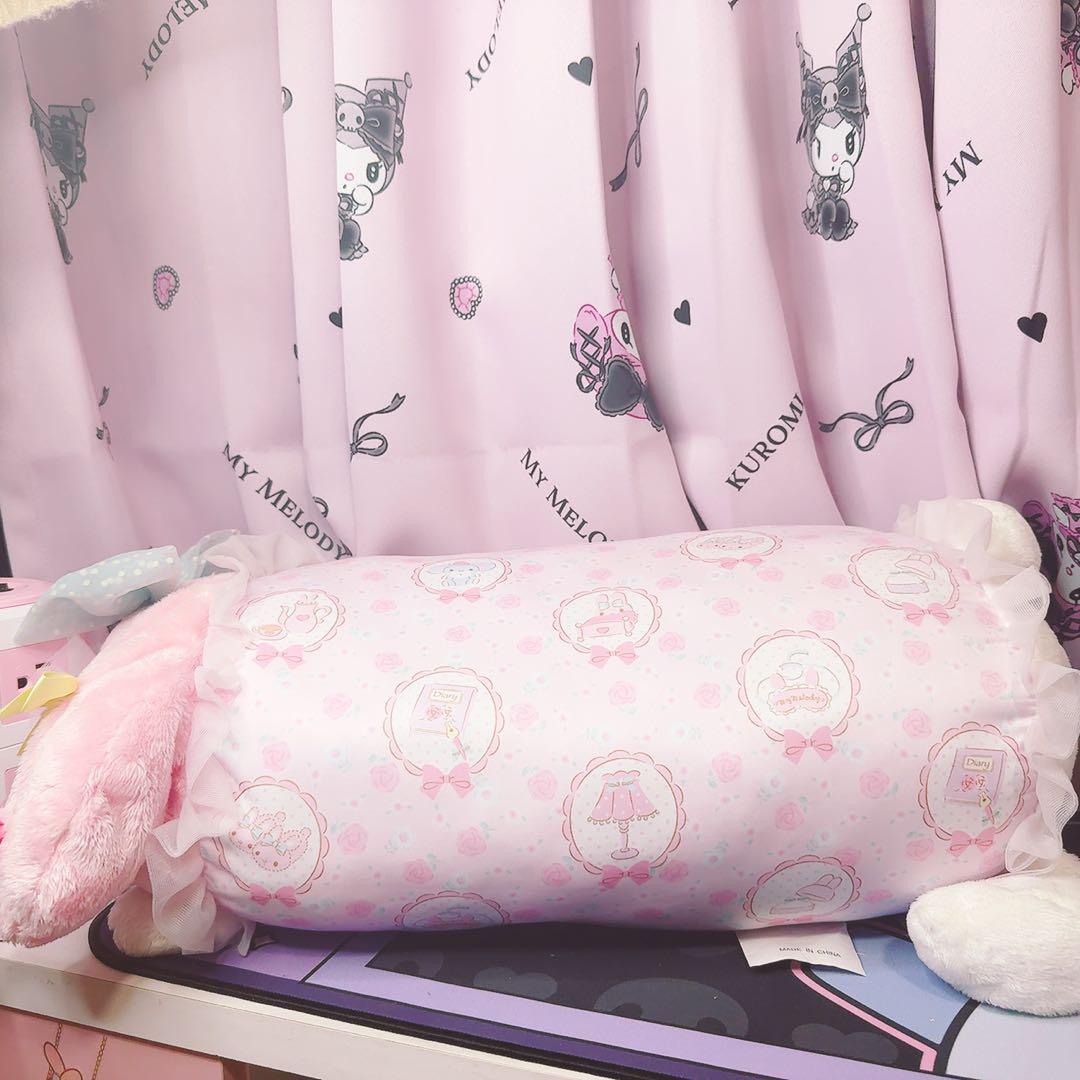 My Melody 抱き枕 約60cm フリル付き クッション