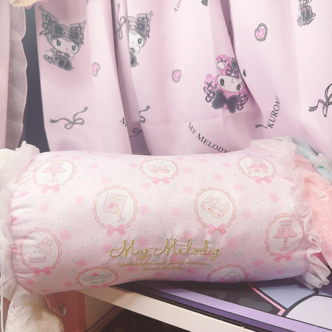 My Melody 抱き枕 約60cm フリル付き クッション