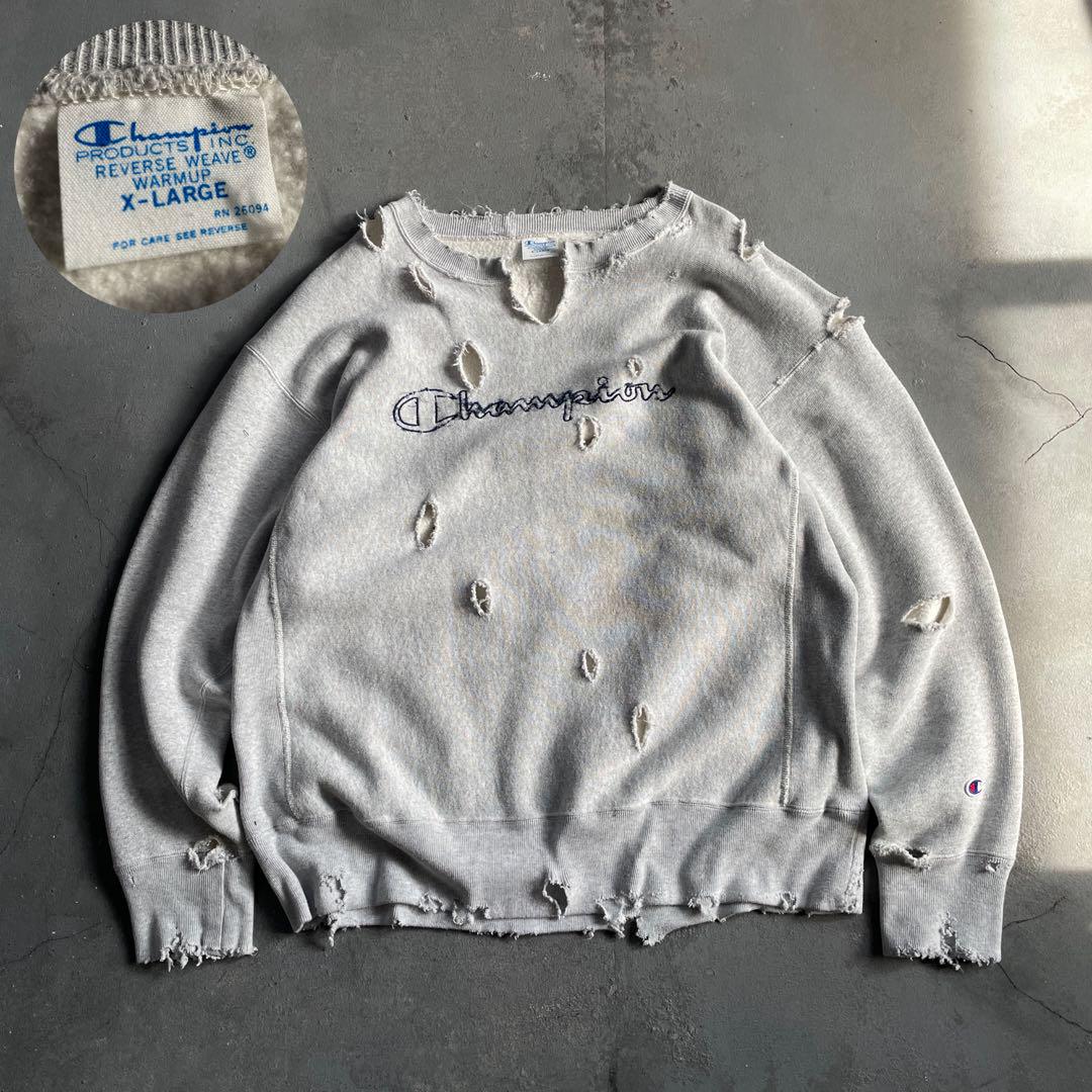 Reverse Weave☆ロゴクラッシュ☆ XL ☆boro sweat