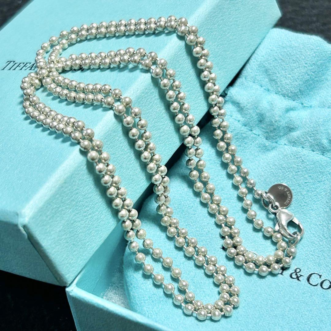 TIFFANY ボールチェーン ロング ネックレス J256052 ティファニー ボールチェーン ロングネックレス 84cm メンズ