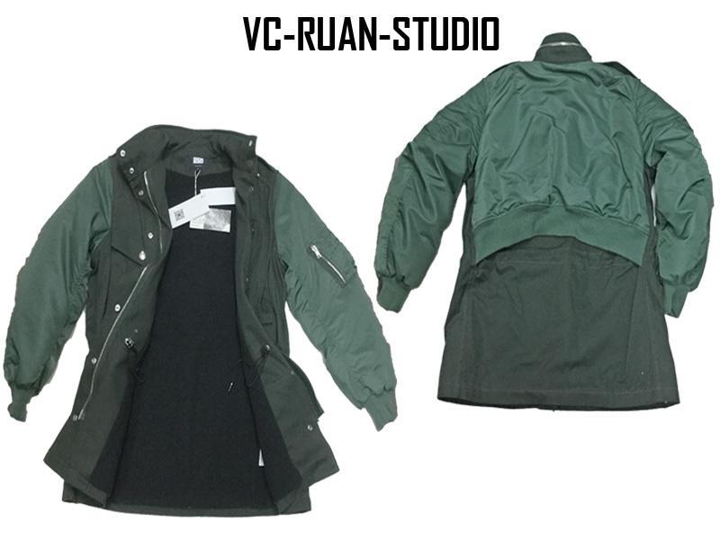ミリタリ ジャケ 新品 VC RUAN STUDIO ジップ　フライット送料無料