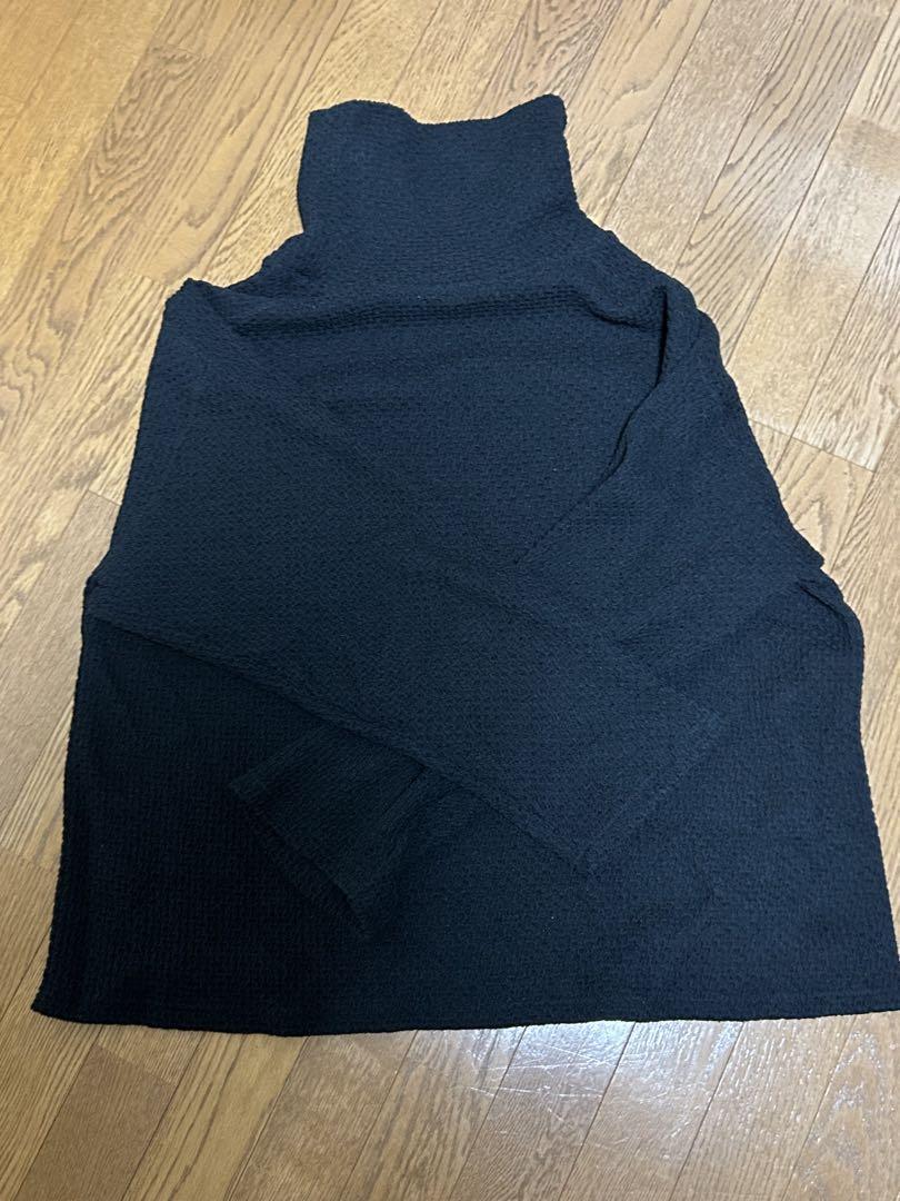 トップス 24ss KNIT HI-NECK LS T-SHIRT(BLACK)