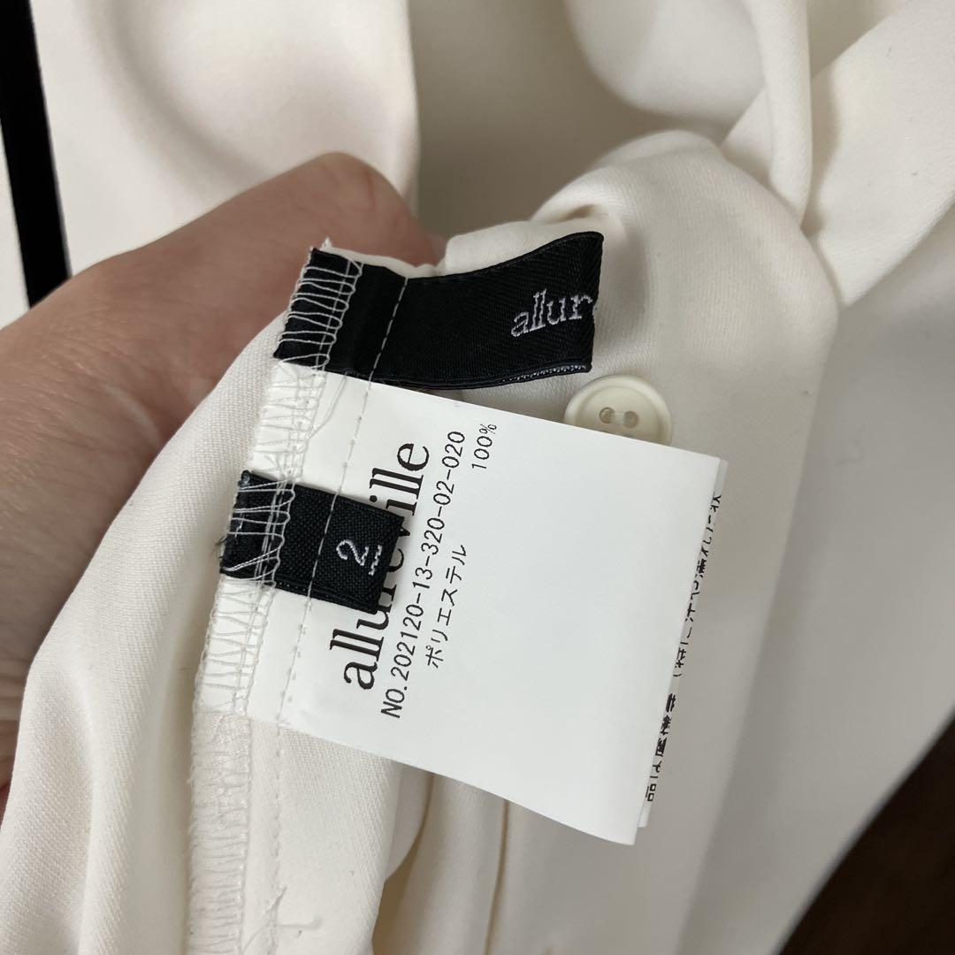 【美品】アルアバイル　ポリエステルツイルハイショクナロータイブラウス