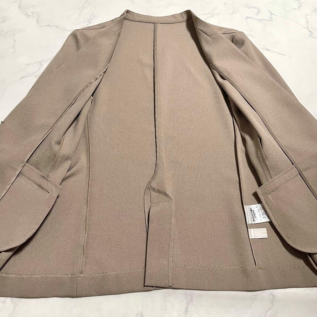 美品♪anysis カラーレス ノーカラー パンツスーツ ジャケット