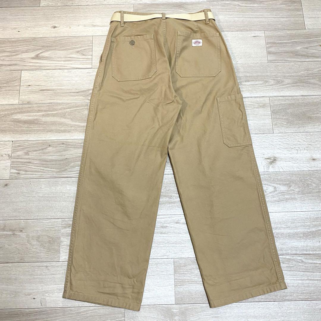 美品✨DANTON ダントン　ベージュ　チノパン　ワイドパンツ　ベルト付き　36