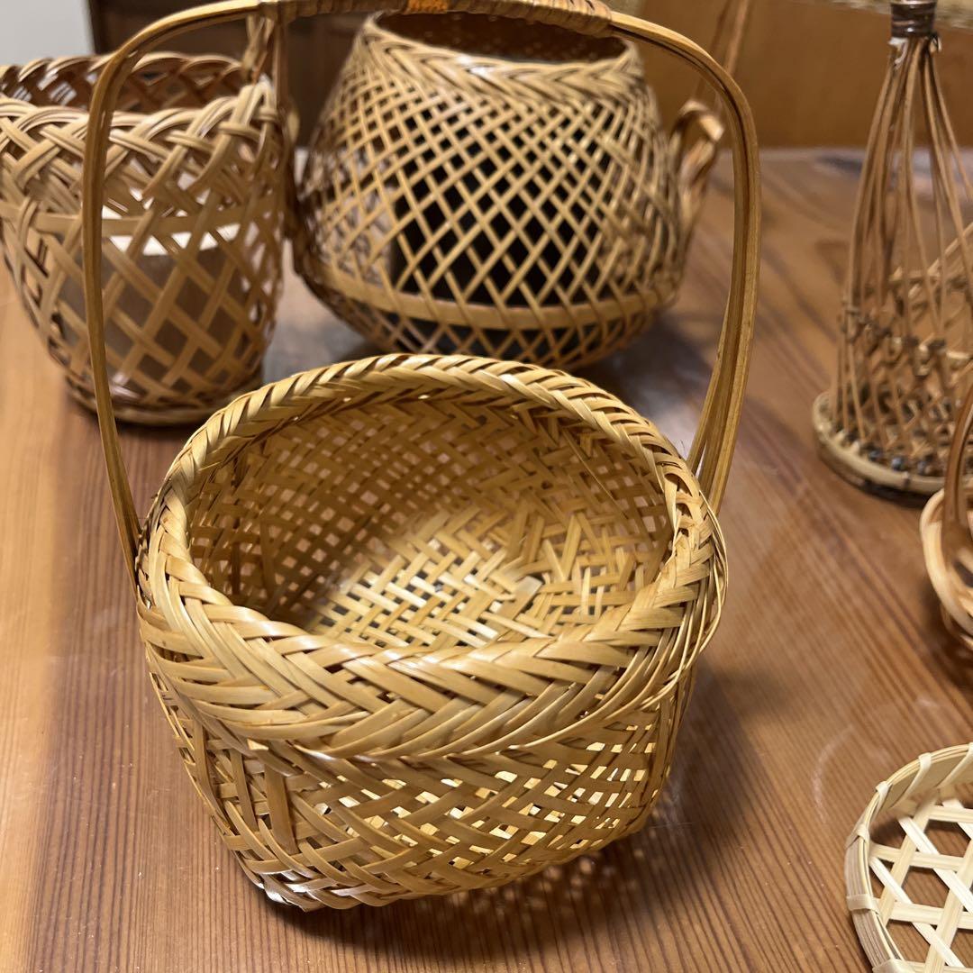 花籠　花入　竹細工　工芸品　茶道具　おまけ付き