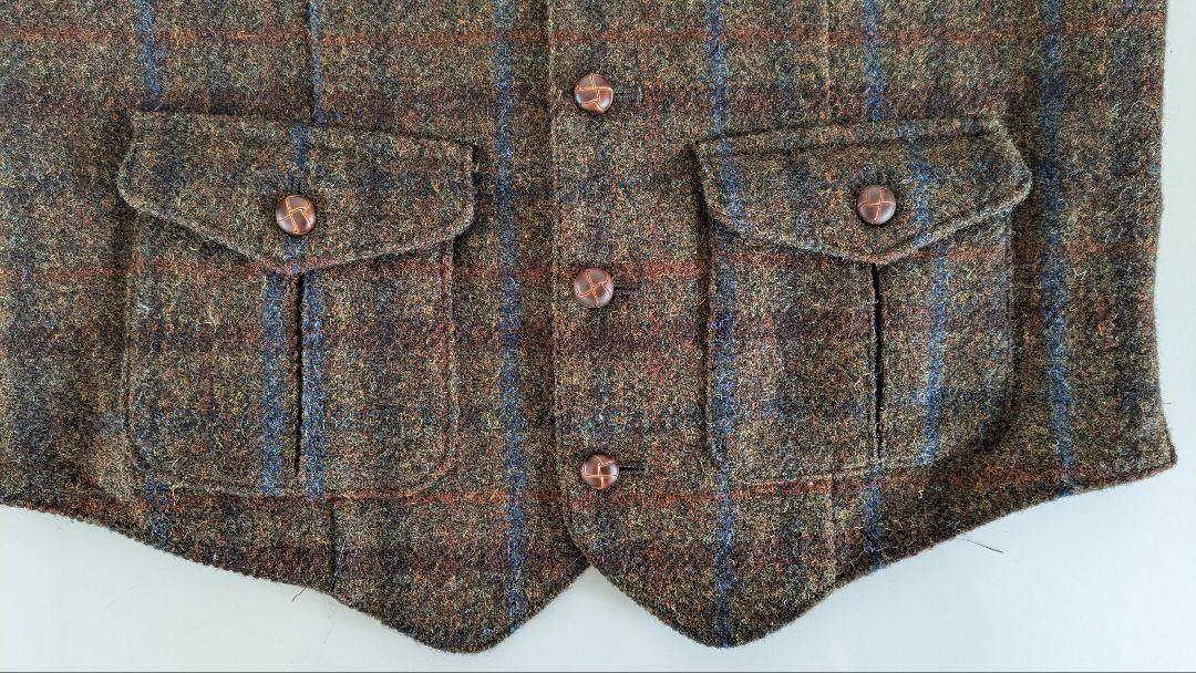 【注目品】Mitsumine × HARRIS TWEED ベスト サイズM