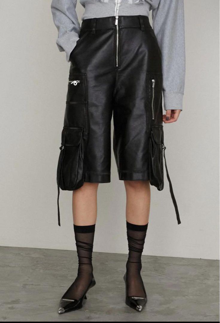 PRANK PROJECT Leather Cargo Shorts
