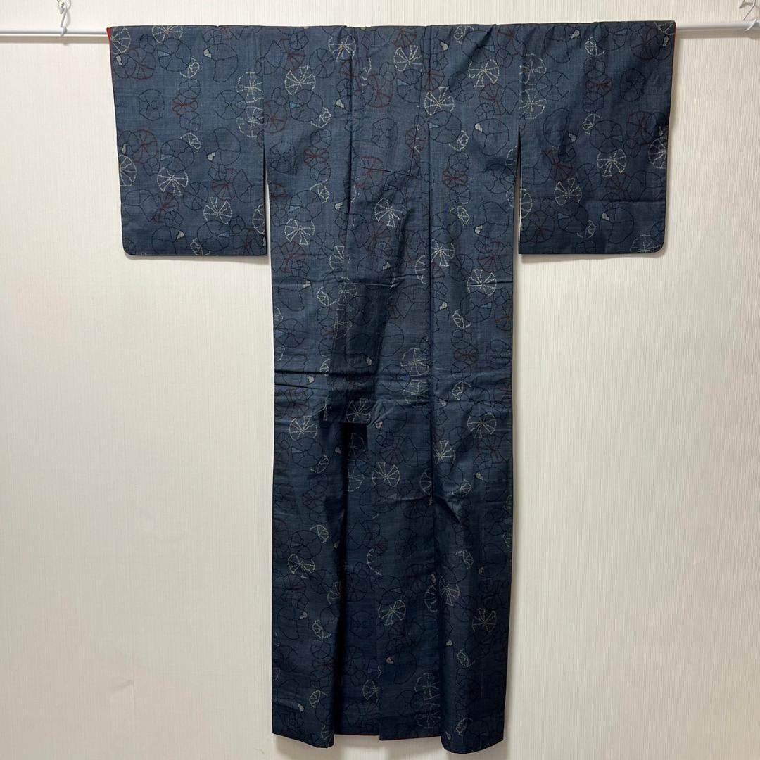 KL744 準美品 大島紬 身丈163cm 袷 広襟 着物 正絹