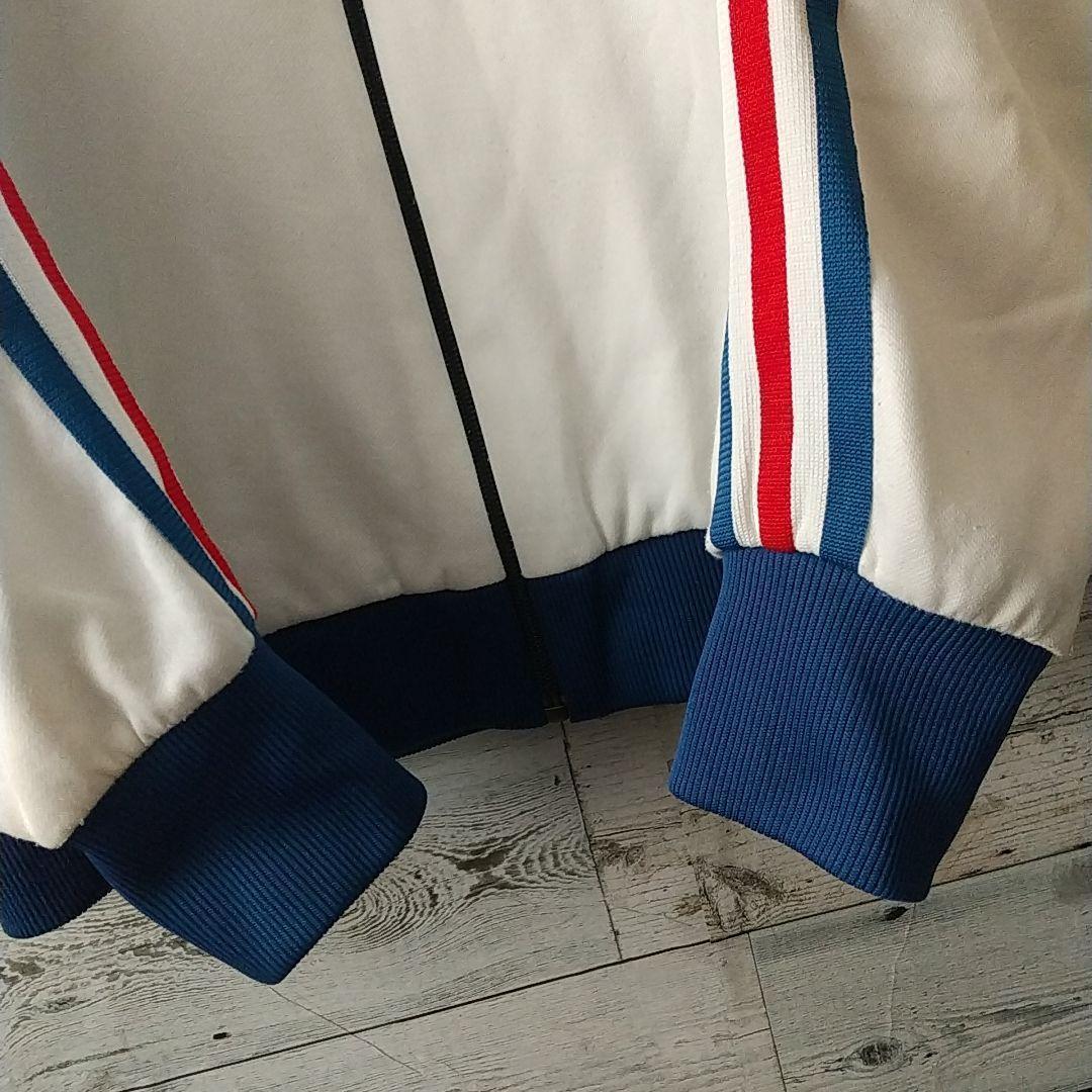 超希少☆80s アディダス 刺繍ロゴ パイル地 トラックジャケット デサント製 80s アディダス 刺繍ロゴ トラックジャケット デサント製 トリコ