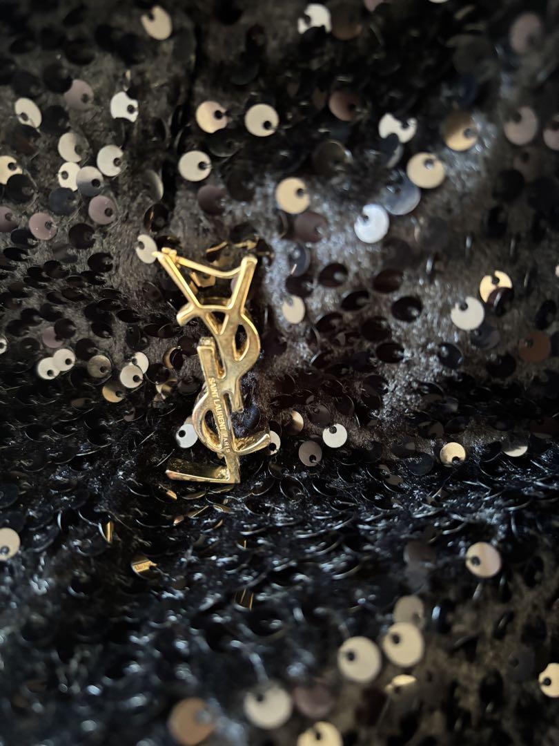 サンローラン SAINT LAURENT 片耳ピアスカサンドラピアス ゴールド