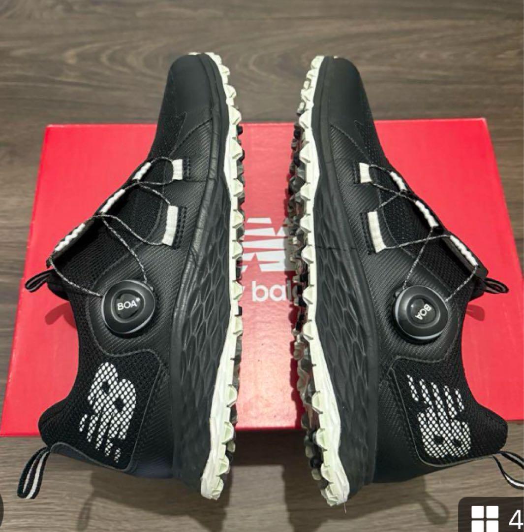 New Balance ニューバランス ゴルフシューズ 黒×白 世界500足