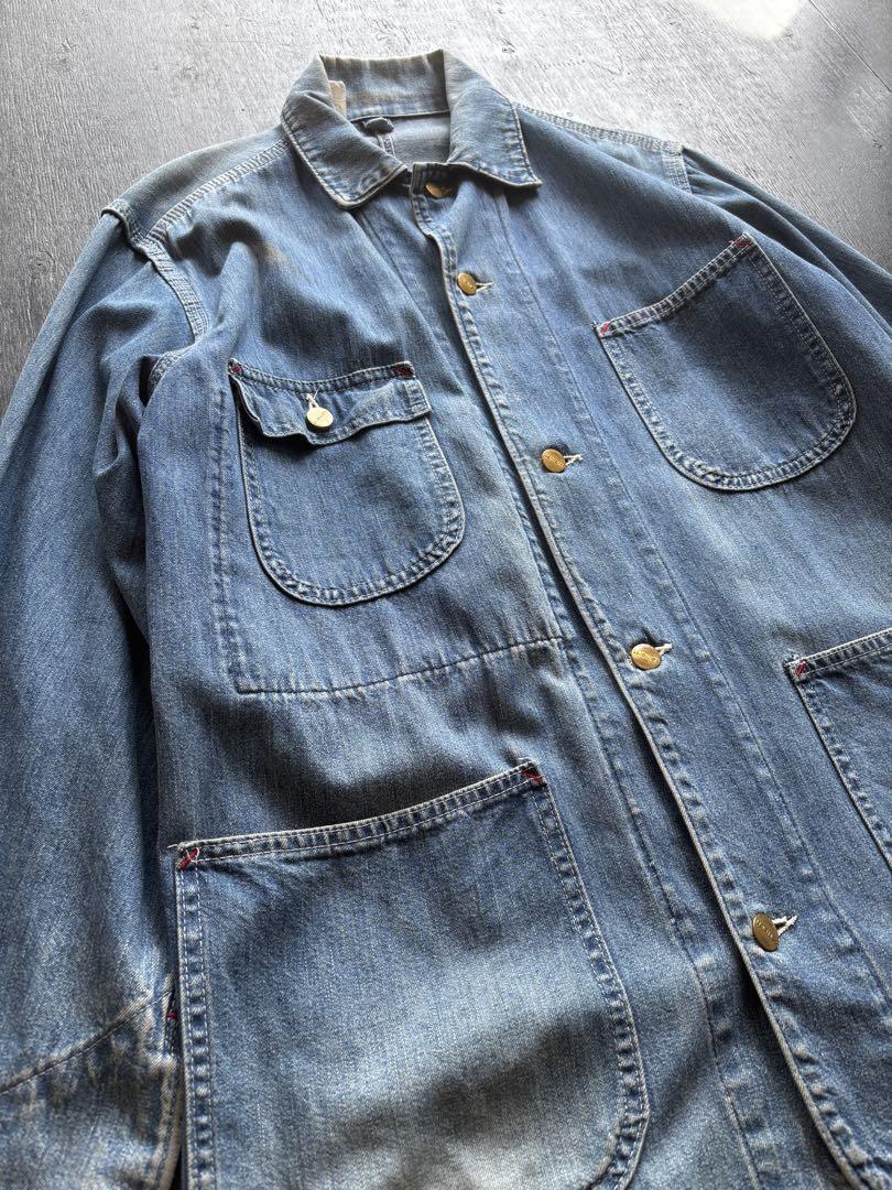 USA製 80s～90s Carhartt Denim Coverall 紺 46 カーハート