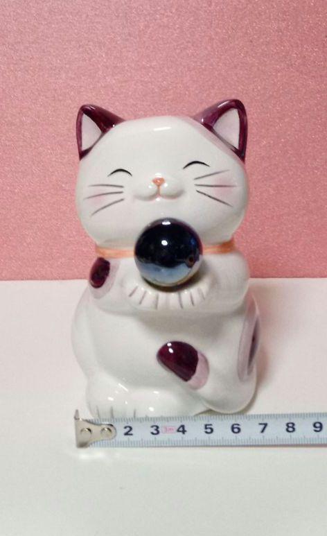 陶器 貯金箱 猫 置物