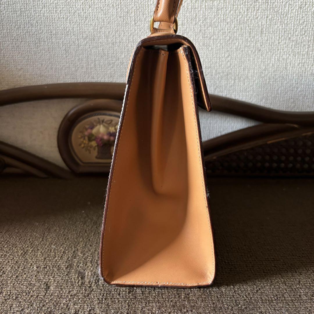 美品CELINE/セリーヌ マカダム柄 ガンチーニ ハンドバッグ