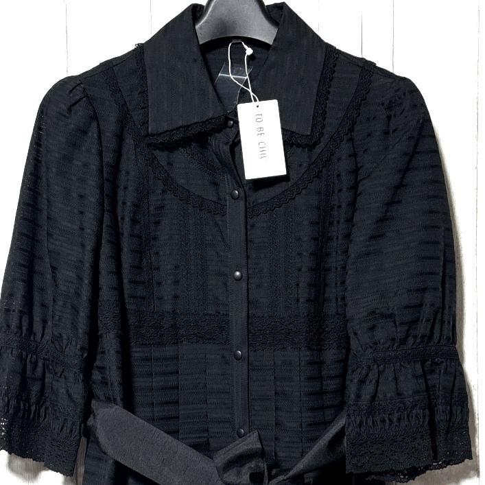 トゥービーシック シャツワンピース TO BE CHIC レース ベルト