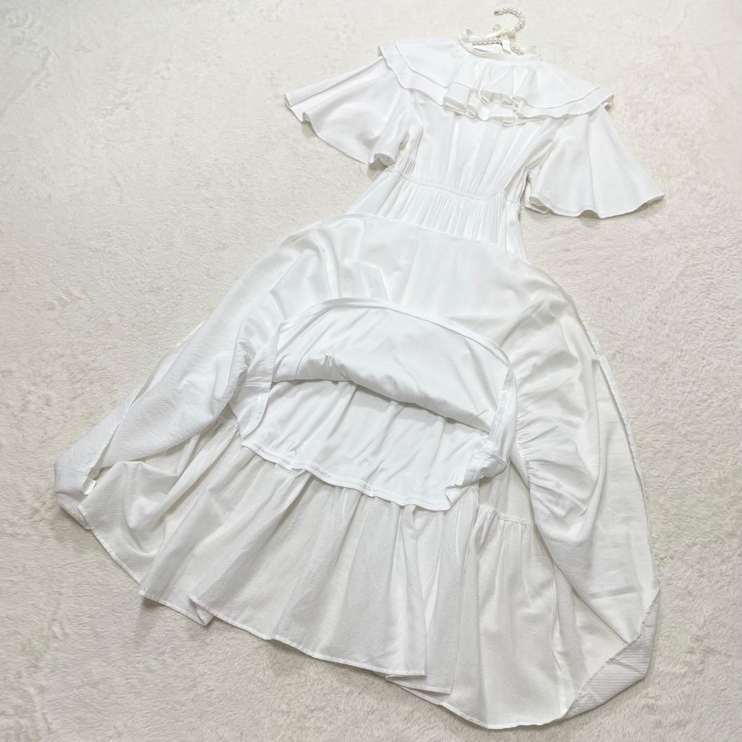 【新品未使用】ジュエティ　24SS　Vネックフリルロングワンピース（1631）