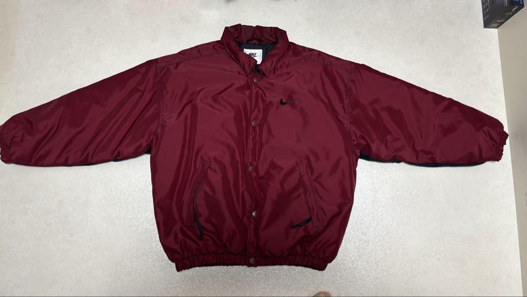 90s 銀タグ NIKE ナイキ ナイロンボアジャケット バックデカロゴ