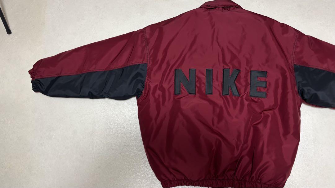 90s 銀タグ NIKE ナイキ ナイロンボアジャケット バックデカロゴ