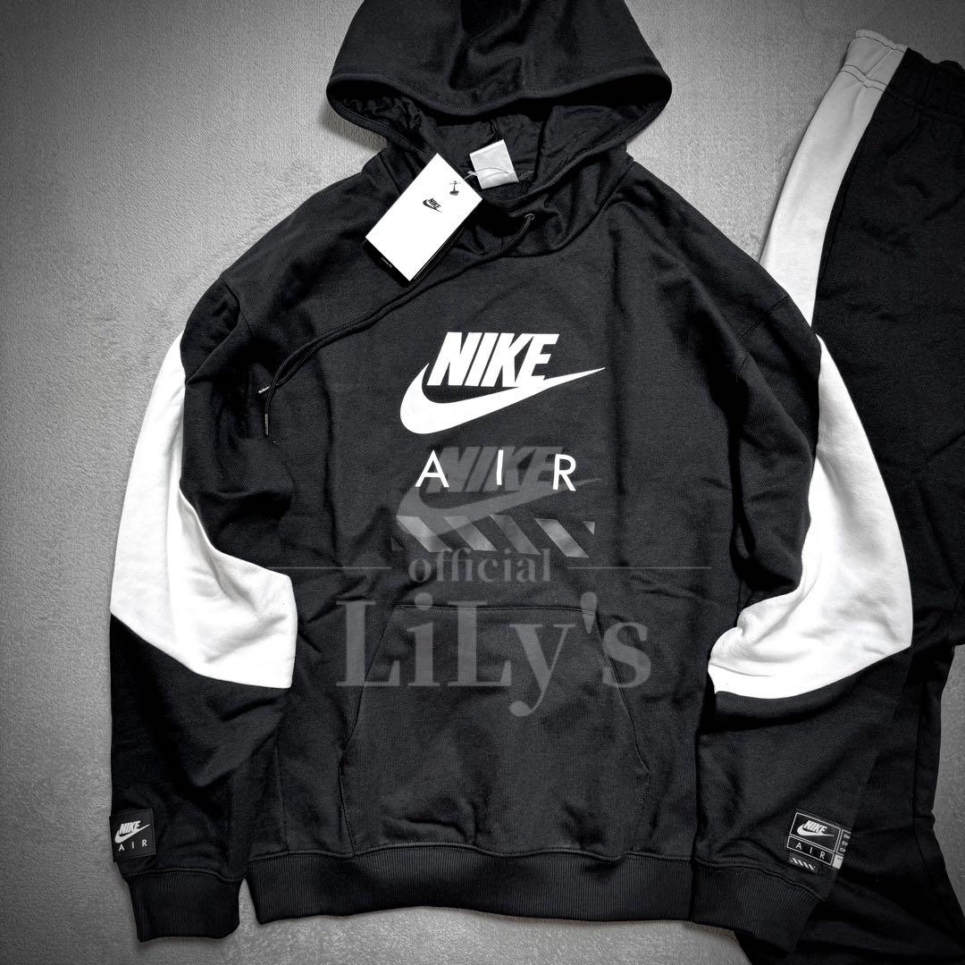 【Lサイズ】NIKE上下セットアップ 黒白 パーカー ナイキ 新作 スウォッシュ 【Lサイズ】NIKE上下セットアップ 黒白 パーカー ナイキ 新作 スウォッシュ